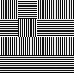 Leinwandbilder - Modern abstract geometric contemporary vector seamless pattern with simple elements and shapes. Graphic black and white minimalist background.
