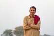 Pakistani farmer with a smiling face 