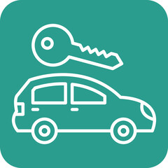 Sticker - Rent Car Icon