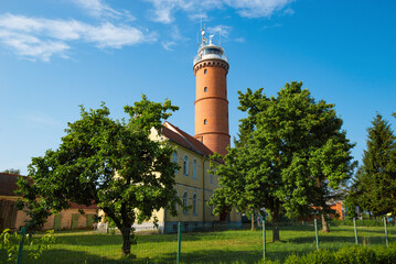 Sticker - Baltic Sea lighthouse in Jaroslawiec, small coastal village in Poland