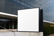 Light box billboard sign mockup in the urban environment, empty space to display your advertising or branding campaign