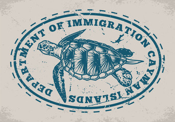 Sticker - Sea turtle vintage monochrome logotype