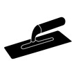 Trowel icon vector. Putty knife illustration sign. spatula symbol or logo. 