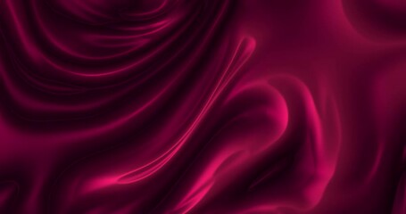 Wall Mural - 4k Amazing abstract maroon curved animated texture. 3d dark royal red animation. Oil marble trendy dynamic gradient with glowing effect. Wavy fluid modern deluxe background. Elegant LUX female banner