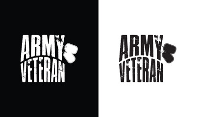 Wall Mural - Army Veteran T shirt design