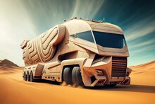 Into A New Dimension Of Exploration: A Futuristic Truck In Motion Generative AI