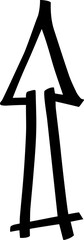 Fototapete - Arrow sketch handmade doodle swipe up symbol sign. Simple png design element. Sketch by marker or pen. Arrow icon vector hand drawn 