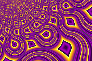 Wall Mural - pink fractal truchet backdrop - quarter-circles generative self-similar pattern - abstract bright se