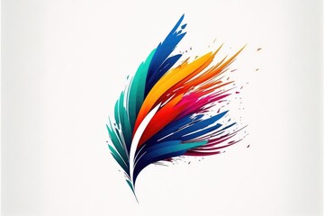 Wall Mural - Abstract colorful paint splashes 