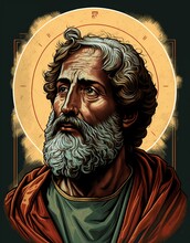 Illustration, Saint Peter Apostle, Generative Ai