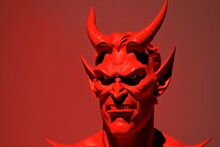 Red Devil. Conceptual Illustration Of A Fictional Character