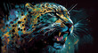 A portrait of leopard, Generative AI