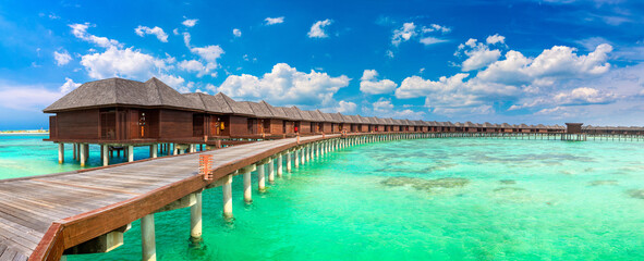 Sticker - Water Villas (Bungalows) in the Maldives