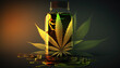 Cannabis oli in th bottle create with generative ai