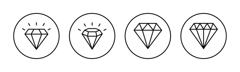 Diamond icon vector for web and mobile app. diamond gems sign and symbol