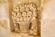 The wall sculpture in cloister of Saint-Paul de Mausole Monastery, Saint-Remy-de-Provence, France