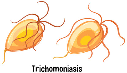 Sticker - Trichomonas vaginalis with text