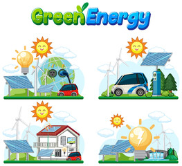 Wall Mural - Green energy vector concept