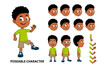 © victorbillvyse - Boy posable character model sheet African American