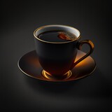 Fototapeta Mapy - Espresso black coffee luxurious minimalis mug specialty , GENERATIVE AI