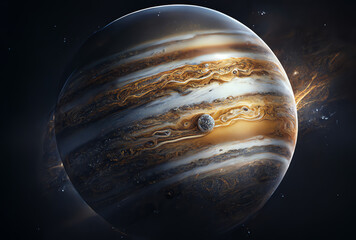 portrait of the planet Jupiter, generative ai