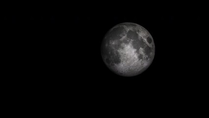 Wall Mural - Concept 1-U1 View of the realistic moon from space with asteroid impact craters.