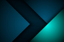 Green And Blue Overlapping Background On Dark Space For Background Design.