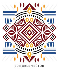 Poster - Polynesian ethnic black and white seamless pattern tattoo seamless ornament vector graphic design	