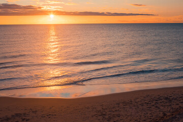 Canvas Print - Scenic Christies Beach view at sunset, Onkaparinga region, South Australia