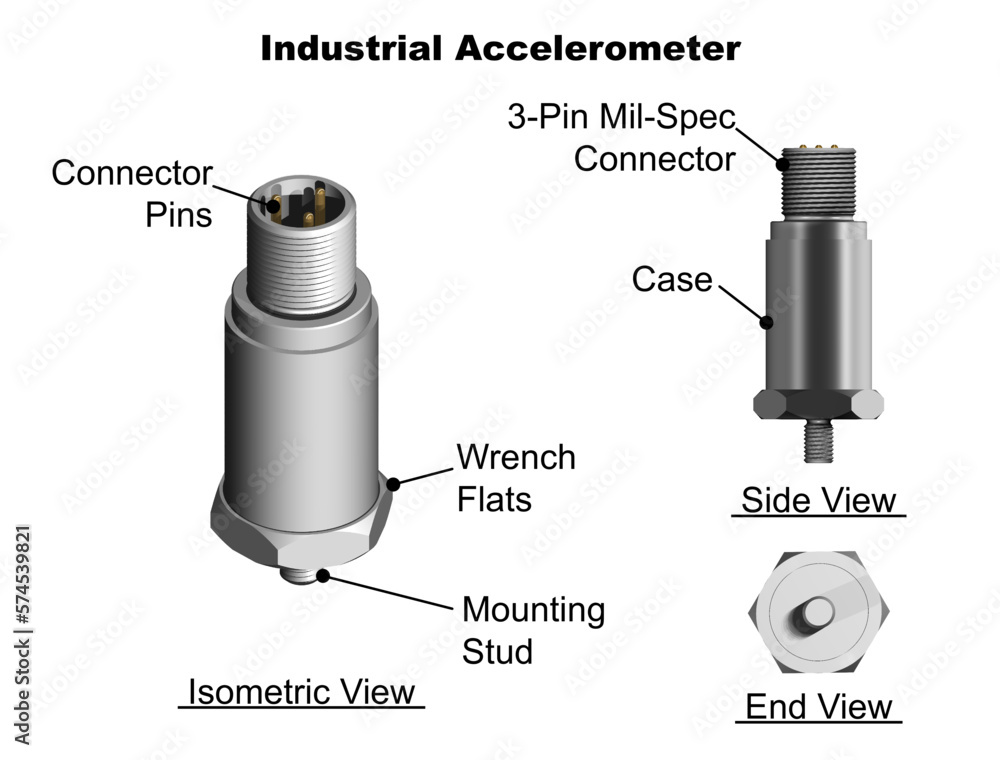 Industrial Accelerometer Nomenclature Stock Vector | Adobe Stock