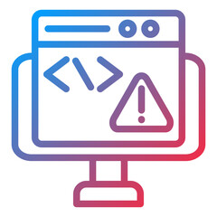 Vector Design Code Error Icon Style