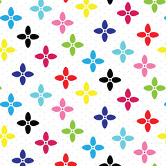 Canvas Print - abstract flower seamless pattern design for paper cloths.