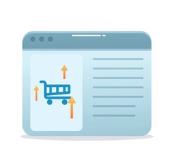browser window cartoon vector illustration