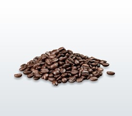 Sticker - Tasty sweet brown coffee beans