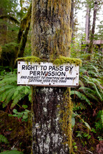Permission To Pass By Sign On Property