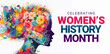 Women's history month celebration background generative ai in colorful pastel flowers. Generative ai