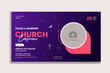 Praise and worship church conference flyer social media and web banner template