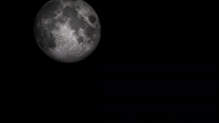 Wall Mural - Concept 8-U1 View of the realistic moon from space with asteroid impact craters.