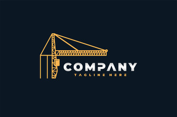 Wall Mural - crane cargo yellow logo