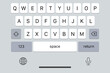 © thebeststocker - Vector modern keyboard of smartphone. Keyboard for smartphone in gray. Vector EPS 10