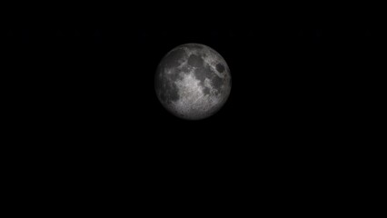 Wall Mural - Concept 7-U1 View of the realistic moon from space with asteroid impact craters.
