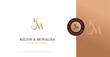 Wedding Logo Initial KM Logo Design Vector