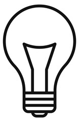 Sticker - Lightbulb line icon. Idea symbol. Lamp sign