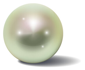 Wall Mural - Light round gem. Luxury orb. Shiny pearl