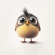 Lustiger hübscher Vogel im Pixar Style. Generated AI image
