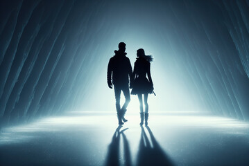 Wall Mural - Spark Between Lovers Generative AI