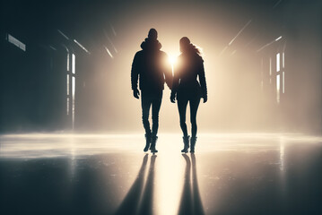 Wall Mural - Spark Between Lovers Generative AI