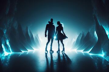 Wall Mural - Spark Between Lovers Generative AI
