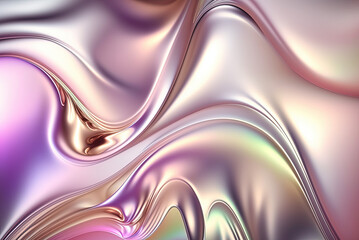 Light liquid metal background. Generative AI.