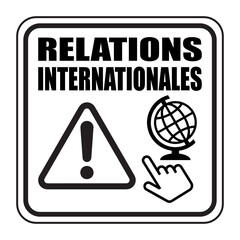 Sticker - Logo relations internationales.